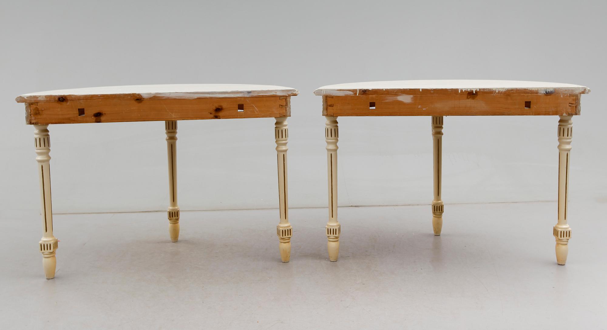 VÄGGBORD, 1 par, gustaviansk stil, 1900-talets första hälft.