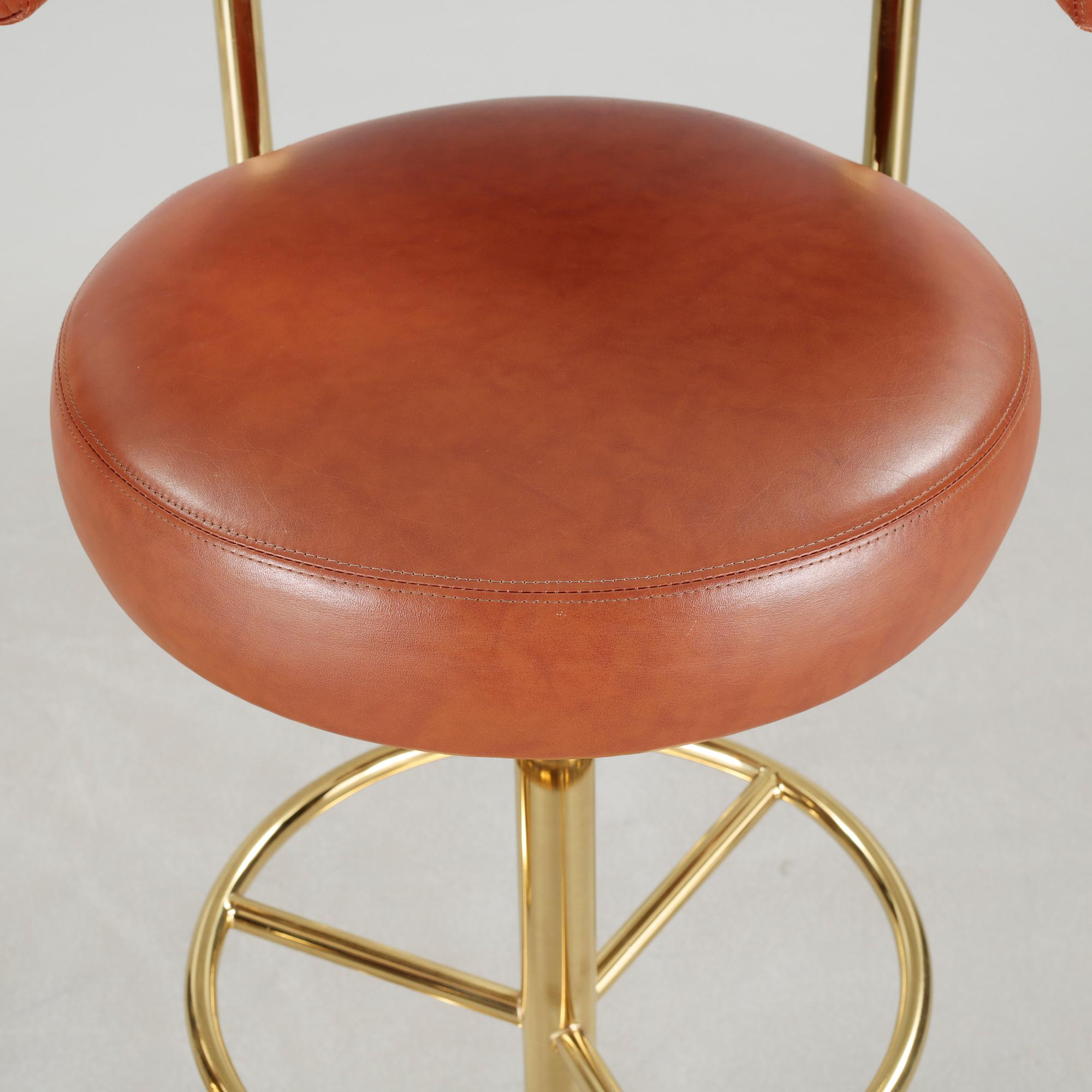 Two bar stools and a bar table by Börje Johanson, model "Jupiter", for Johanson design, second half of the 20th century.