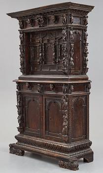 A Renaissance-style cupboard, 1800's, with older parts.