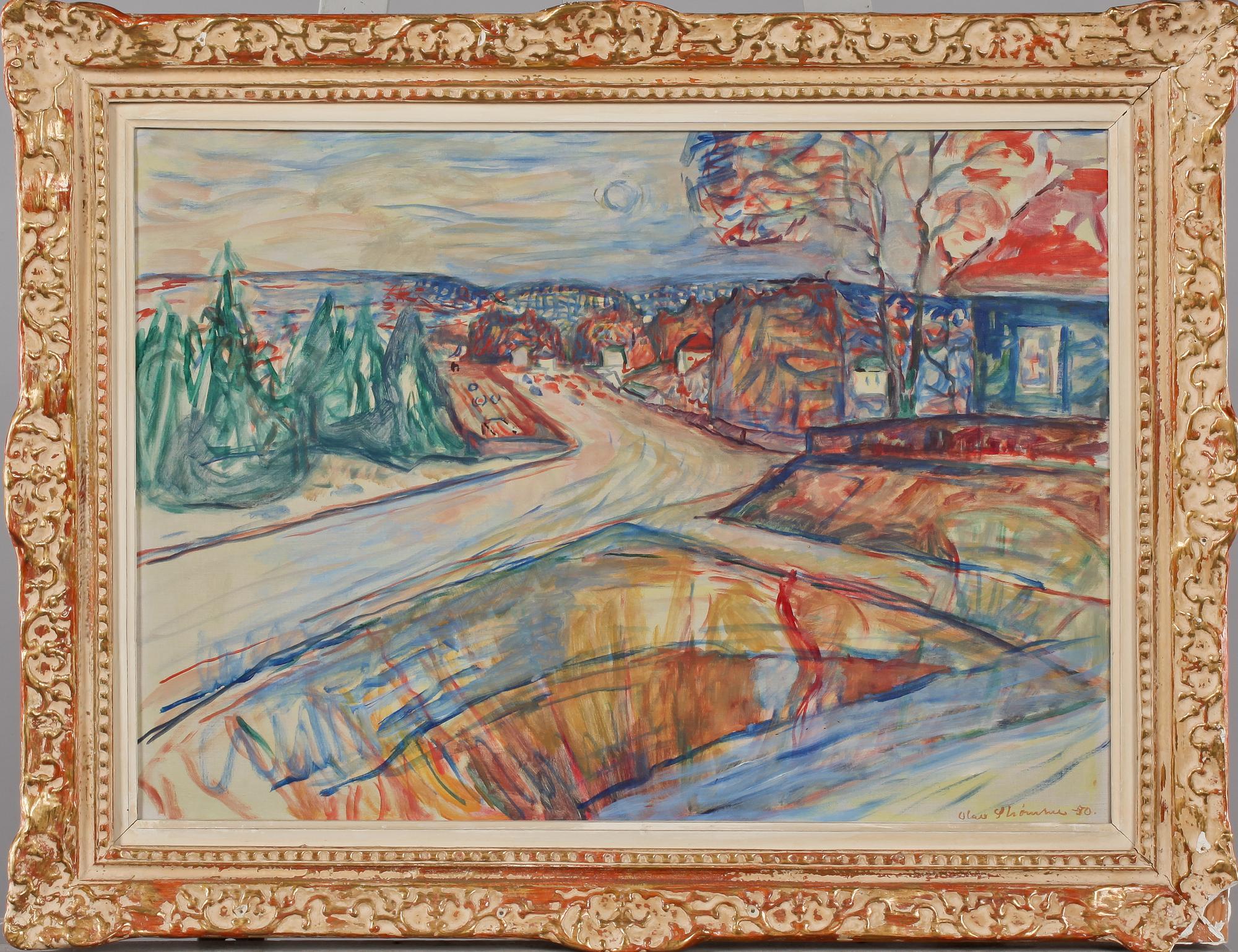 OLAV STRÖMME, olja på duk, signerad och daterad -50.