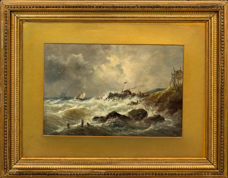 JOHN MOORE OF IPSWICH, oil on canvas, signerad J Moore.