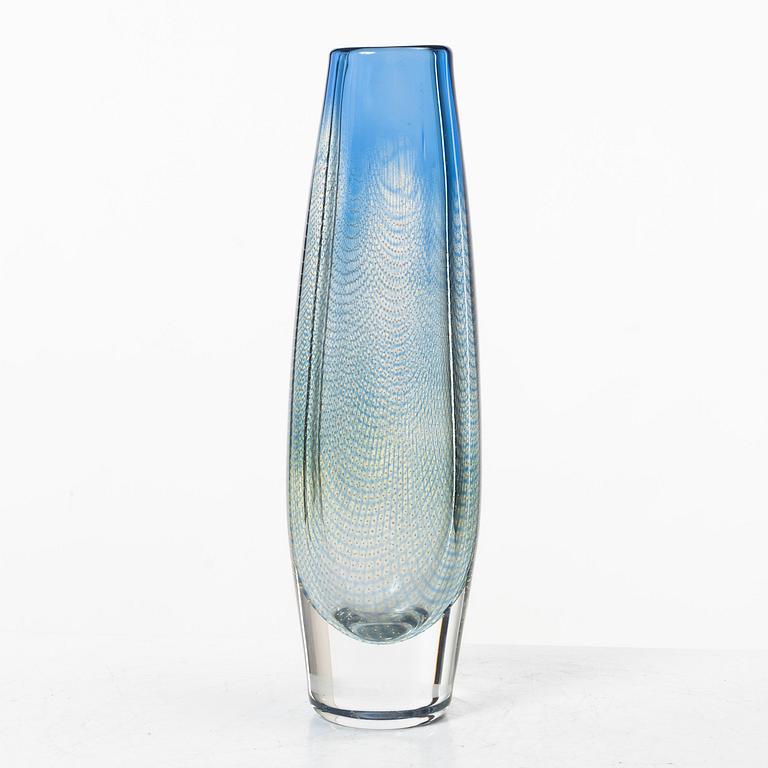 Sven Palmqvist, a "Kraka" glass vase, Orrefors, signed.