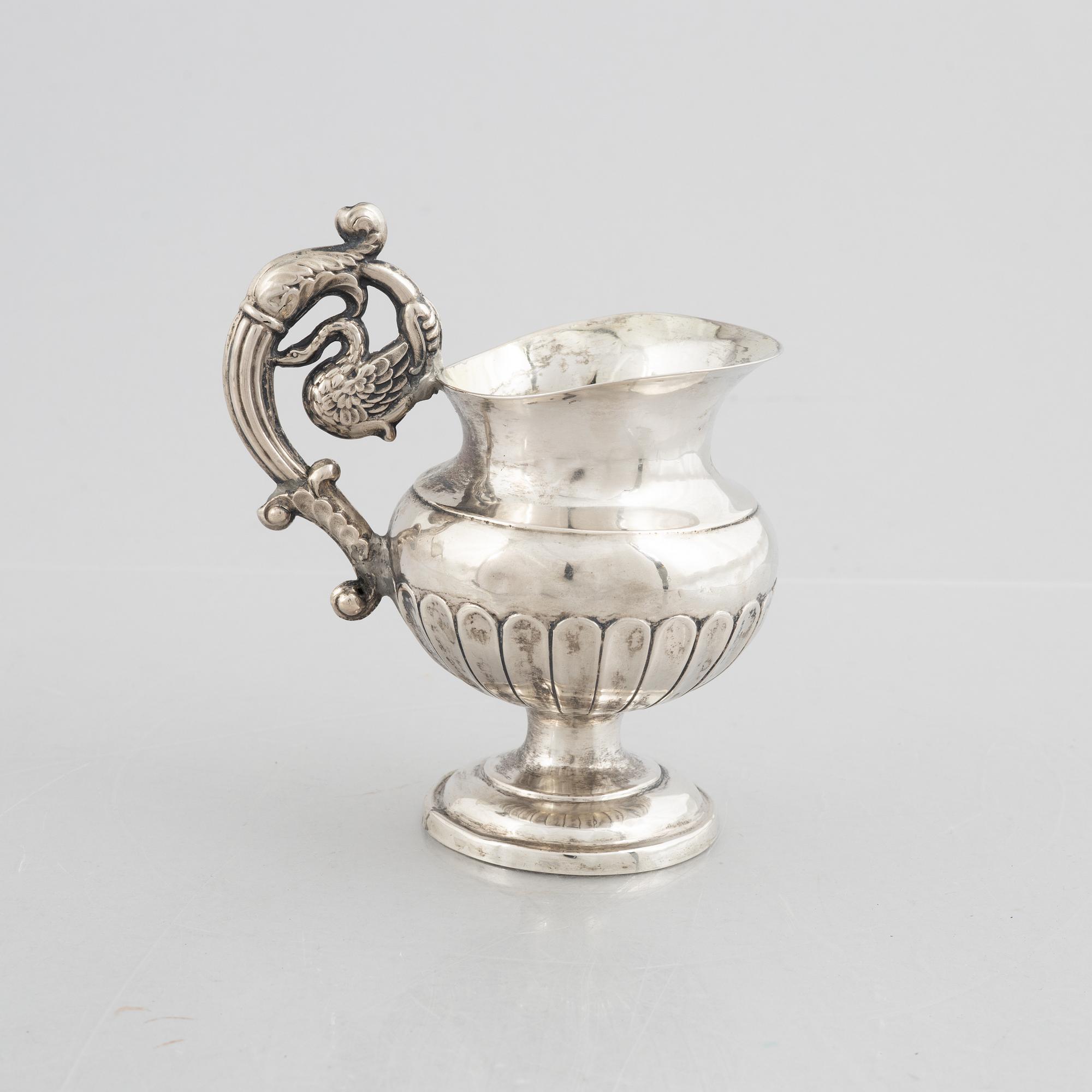 A Swedish silver Empire cream jug, mark of Carl Wilhelm Troselius, Stockholm (active 1825-1842).
