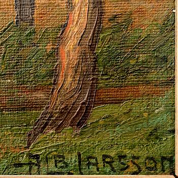 Albert Larsson, oil on canvas signed.