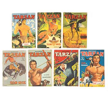 Comic books, “Tarzan”, 7 issues, 1951.