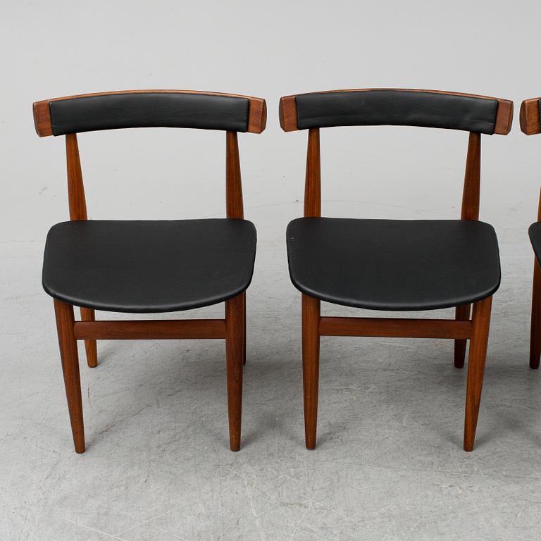HANS OLSEN, a five-piece teak fining suite from Frem Røjle, Denmark, 1950's/60's.