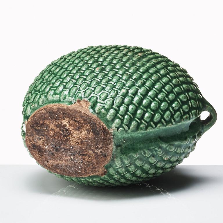 A green glaze spice jar, presumably late Ming dynasty.