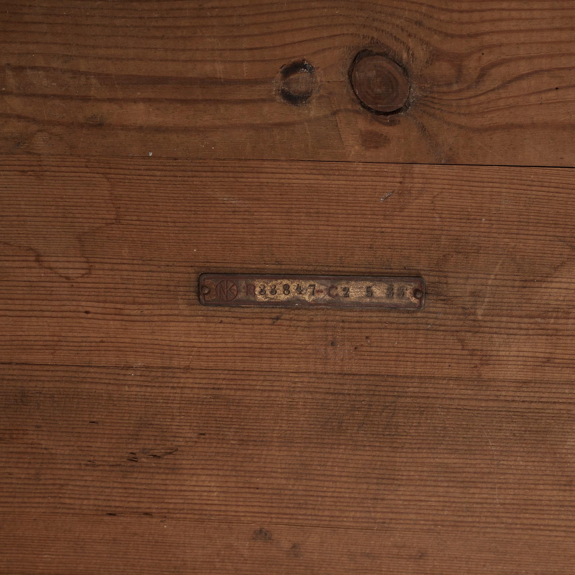 An Axel Einar Hjorth stained pine 'Sandhamn' table, Nordiska Kompaniet, 1930's.