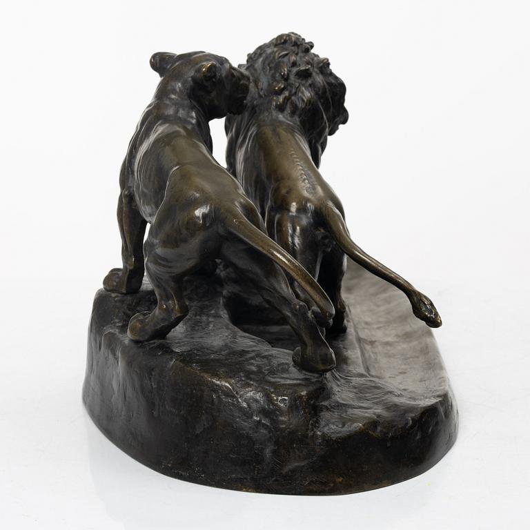 Desk set, 4 pieces, bronze, Austria circa 1900.