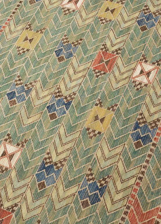 DRAPE. "Rågen". Flat weave. 228 x 120,5 cm. Signed AB MMF.