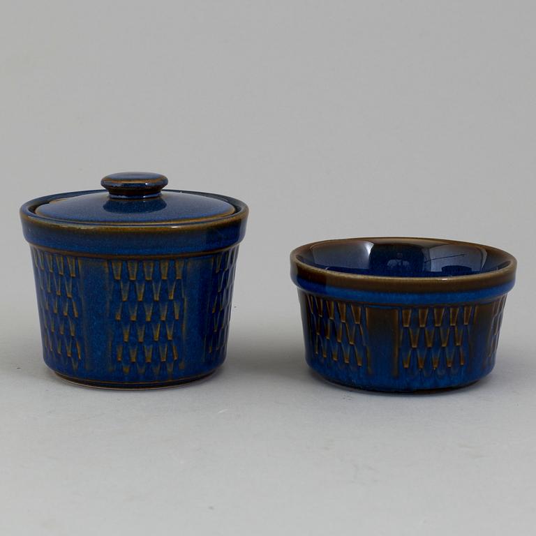 TESERVIS, 28 delar, stengods, Søholm Stentøj, Bornholm Danmark, 1960/70-tal.