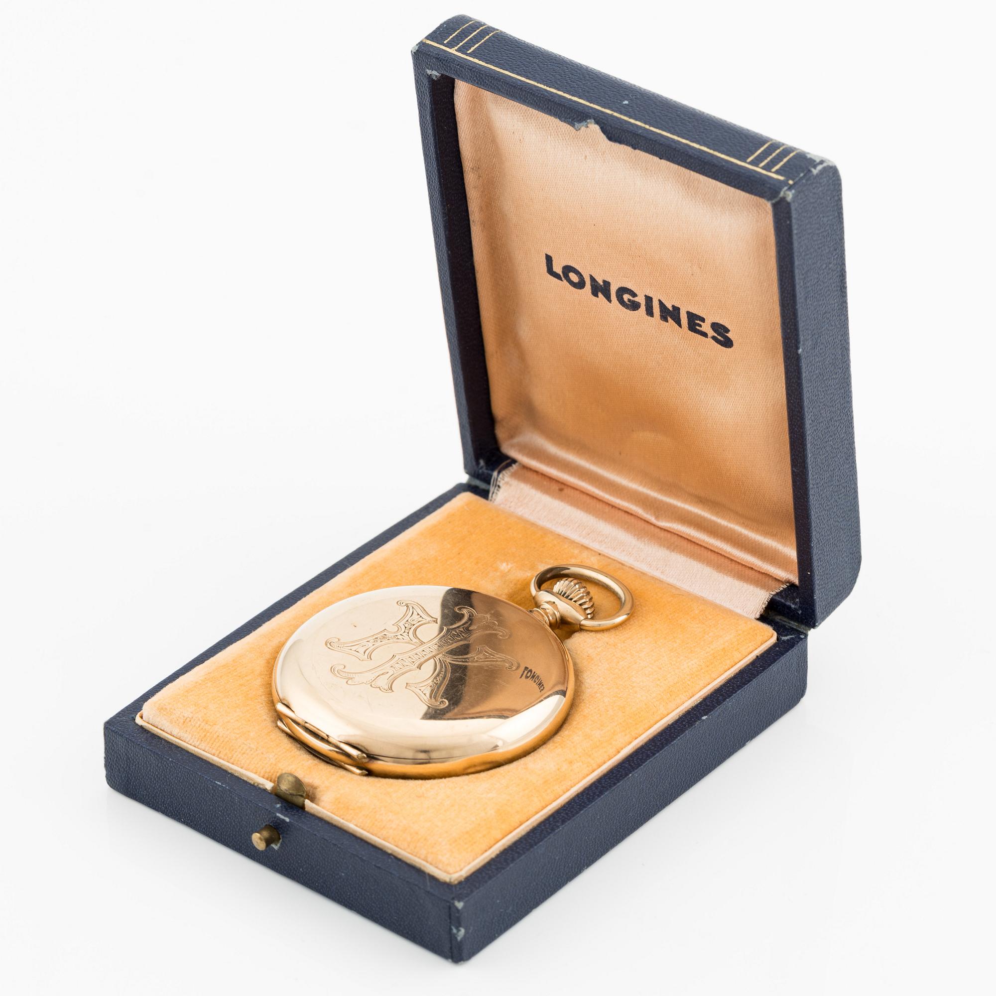 Longines, fickur, savonett, 49 mm.