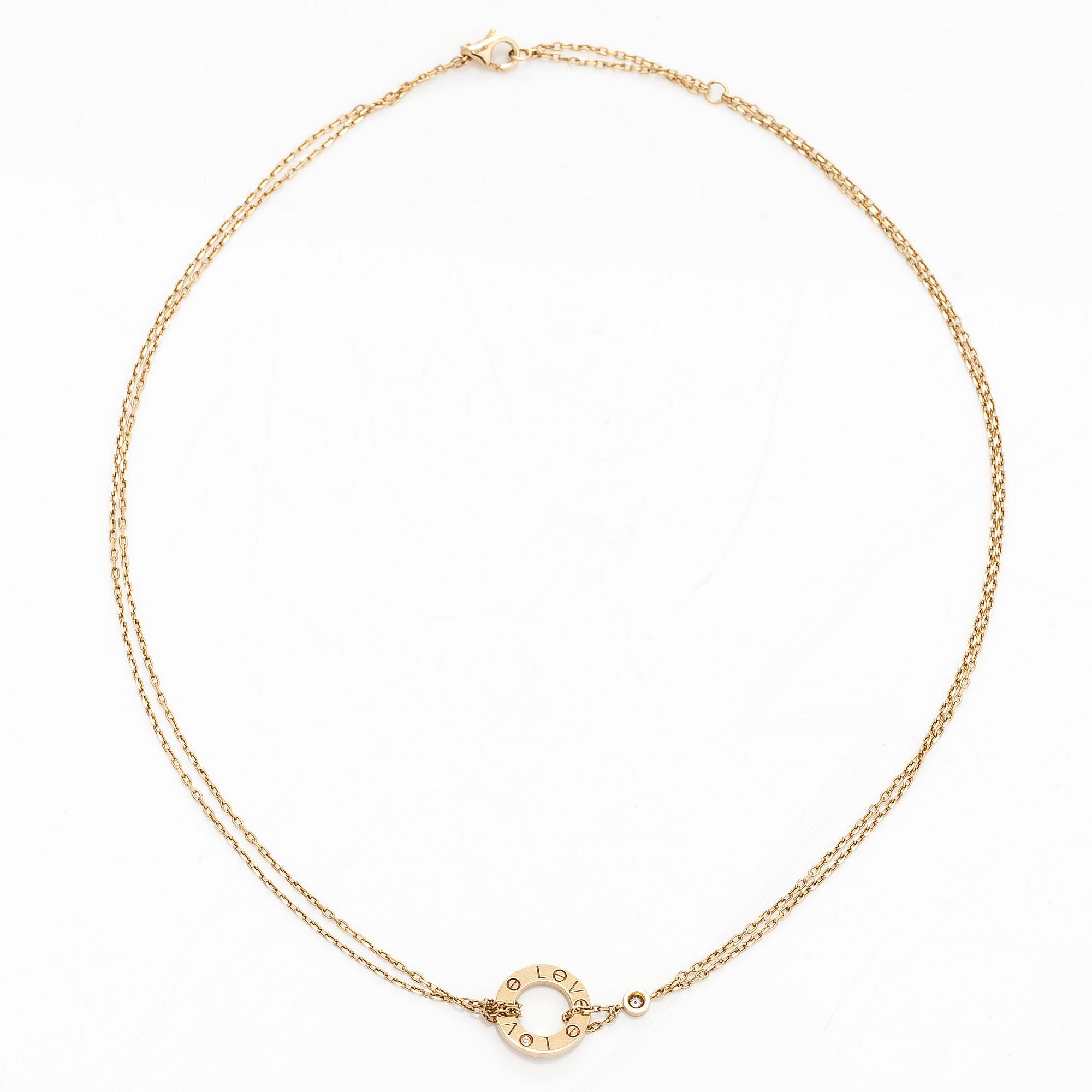 Cartier, halsband, "Love", 18K guld och briljantslipade diamanter.