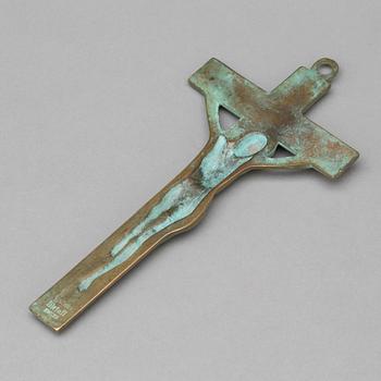 KRUCIFIX, Ystad metall. 1900-tal.