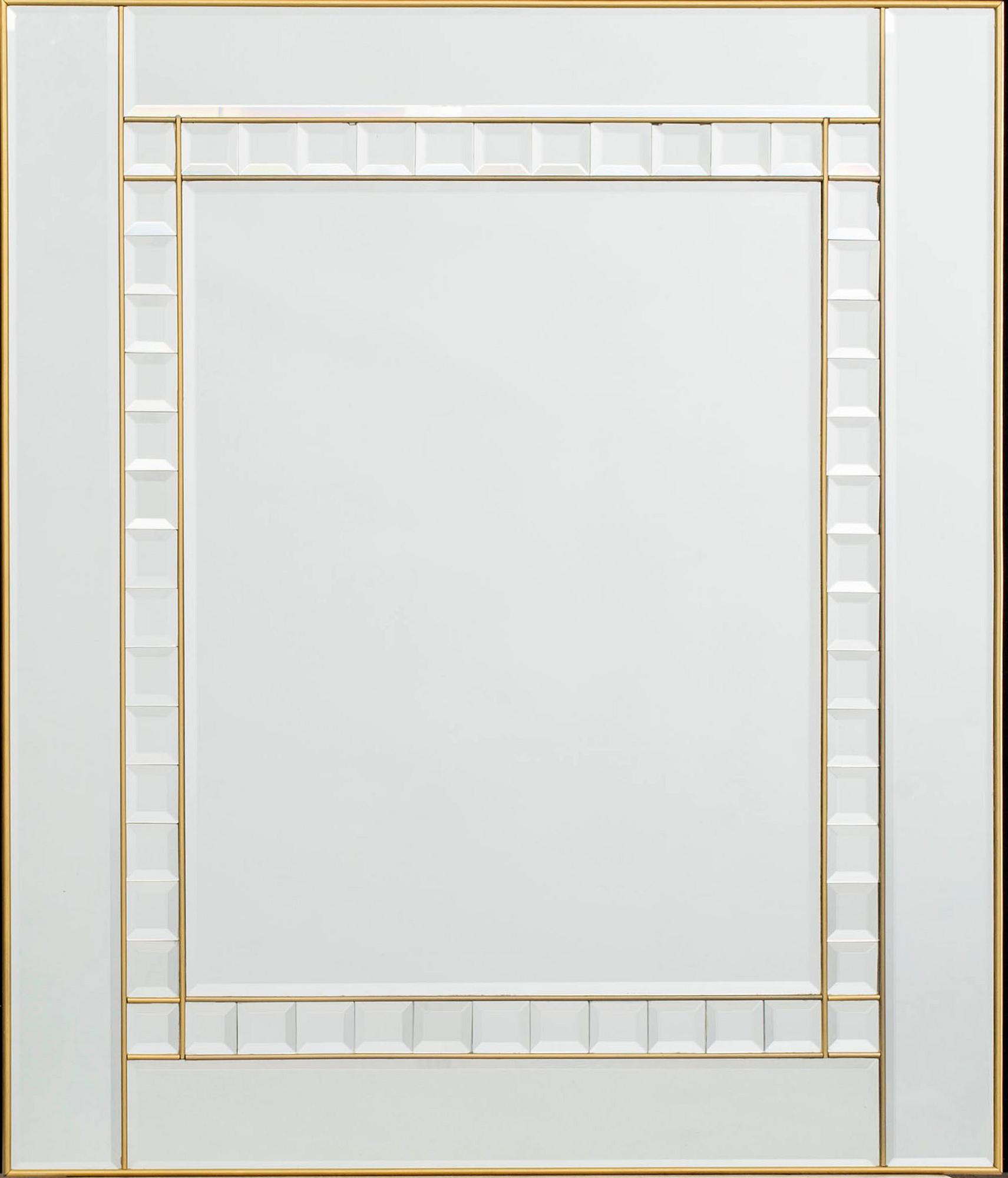 A BRASS WALL MIRROR.