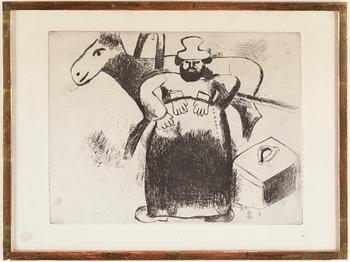 Marc Chagall · MARC CHAGALL, etsning, signerad i plåten.