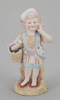 FIGURIN, biskviporslin, Kuznetsov Dmitrov fabriken 1891-1917, Ryssland.