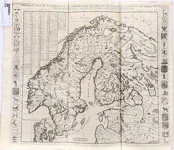 KARTA, kopparstick, Chatelain, 1700-talets försat hälft.