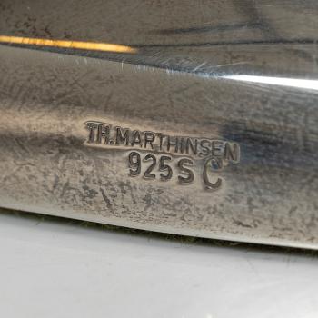 A sterling silver vase by Thorvald marthinsen Sølvvarefabrikk, Norway, possibly mid 20th century.