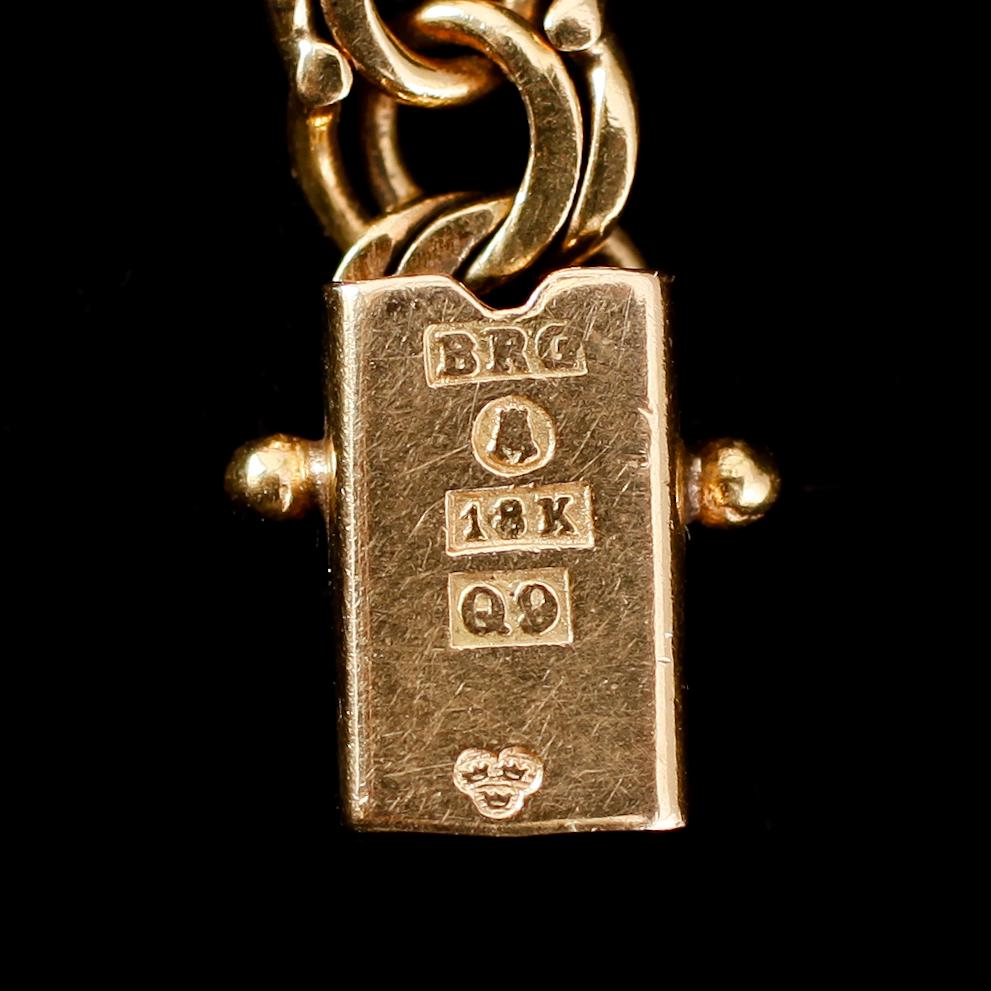 BERLOCKARMBAND, 18 k guld, 1966. Vikt ca 22 gram.