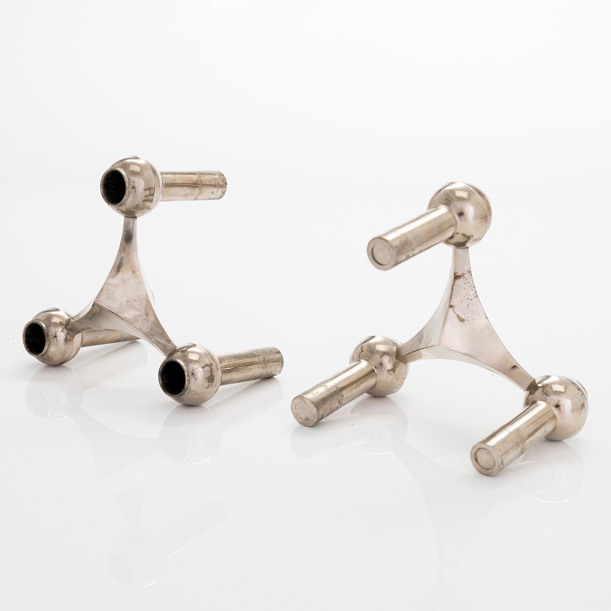 Caesar Stoffic & Fritz Nagel, kynttilänjalkoja, 7 kpl, Saksa 1900-luvun loppupuoli.