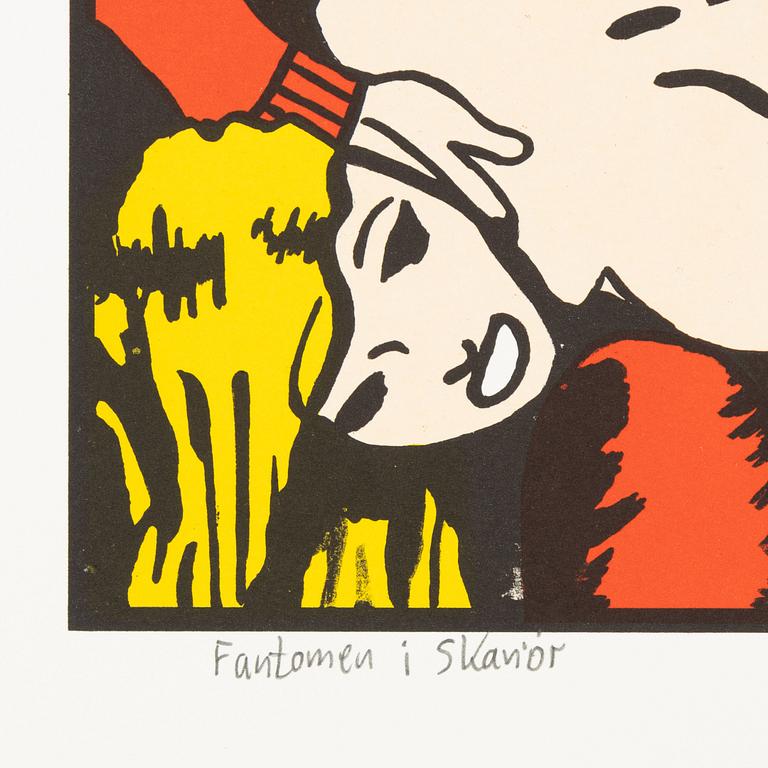 Carl Johan De Geer, färglitografi, signerad 110/290.