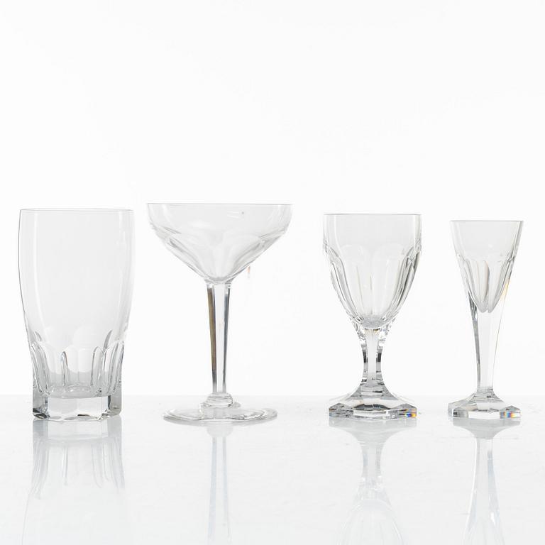 Elis Bergh, an 83-piece 'Rosersberg' glass service, Kosta.