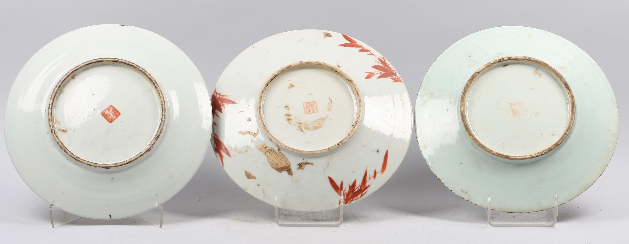 PARTI ORIENTALISKA FAT, 6 st, porslin, Kina, 1900-tal.