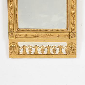 A late Gustavian mirror, probably Gothenburg, circa 1800.