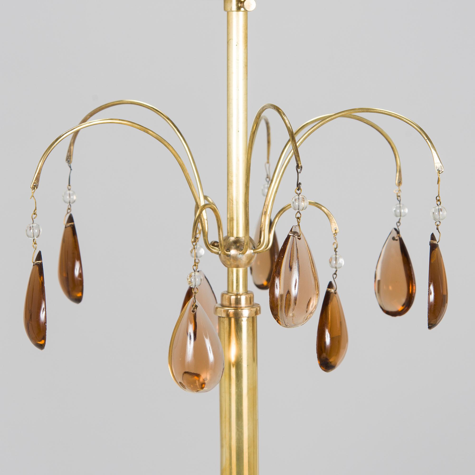 Paavo Tynell, a mid 20th century '1476/6 chandelier for Taito/ Idman.