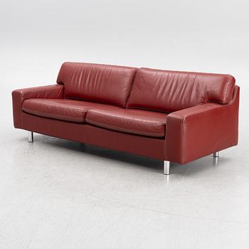 A red leather sofa, Dux, Sweden, end of the 20th century.