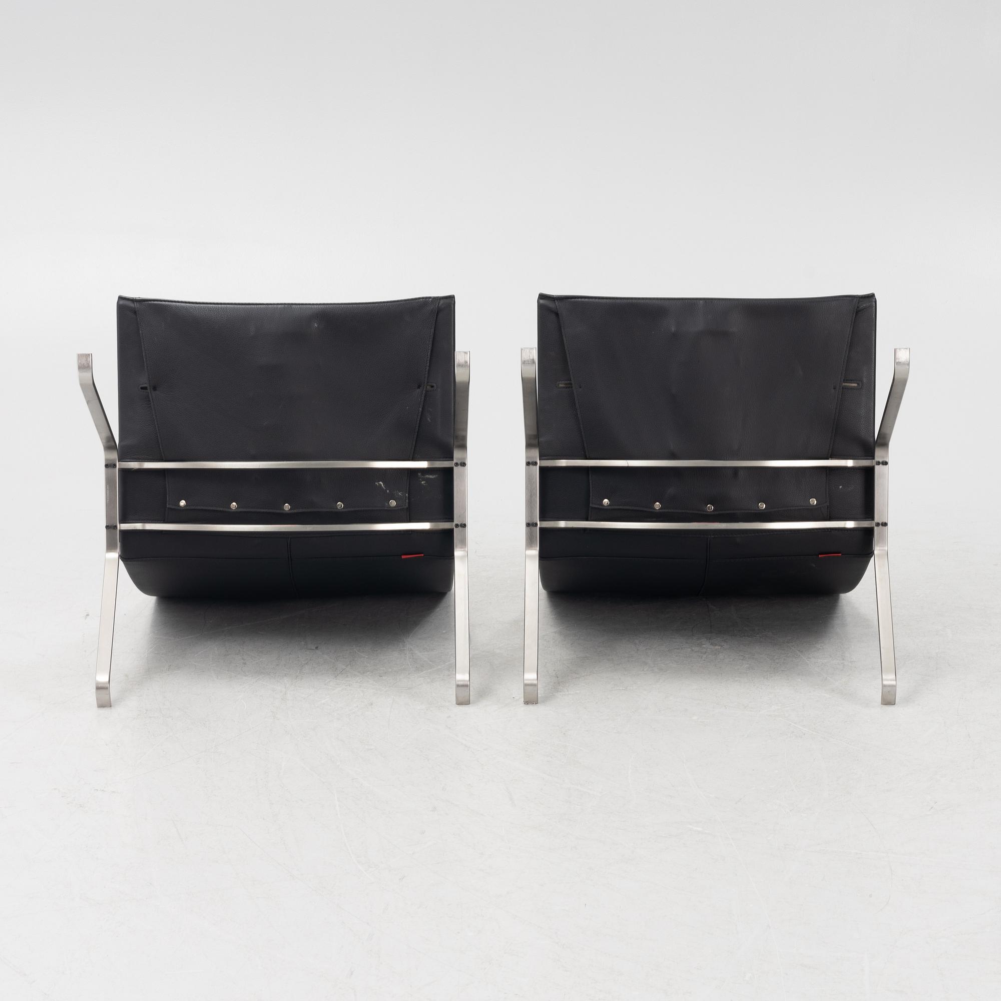 Poul Kjaerholm, fåtöljer, ett par, "PK22", Fritz Hansen, Danmark.