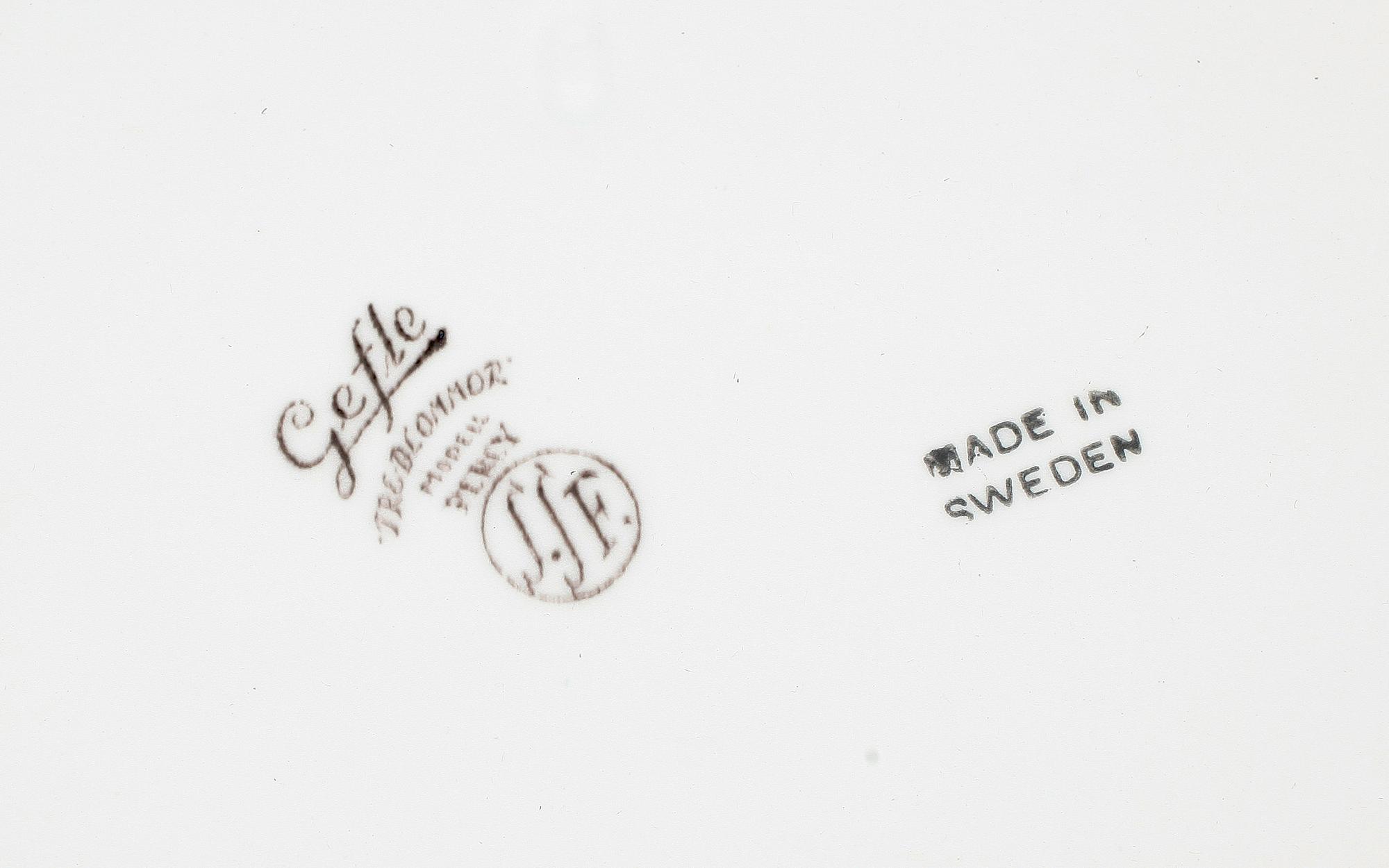 TERRIN samt FAT, 2 st, flintgods, Arthur Percy, Gefle, 1930/40-tal.