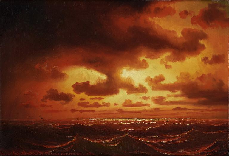 Marcus Larsson, ”Solnedgång på havet” (Sunset).