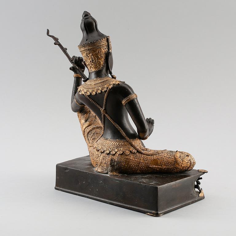 SKULPTUR, brons, möjligen Thailand, 1900-talets första hälft.