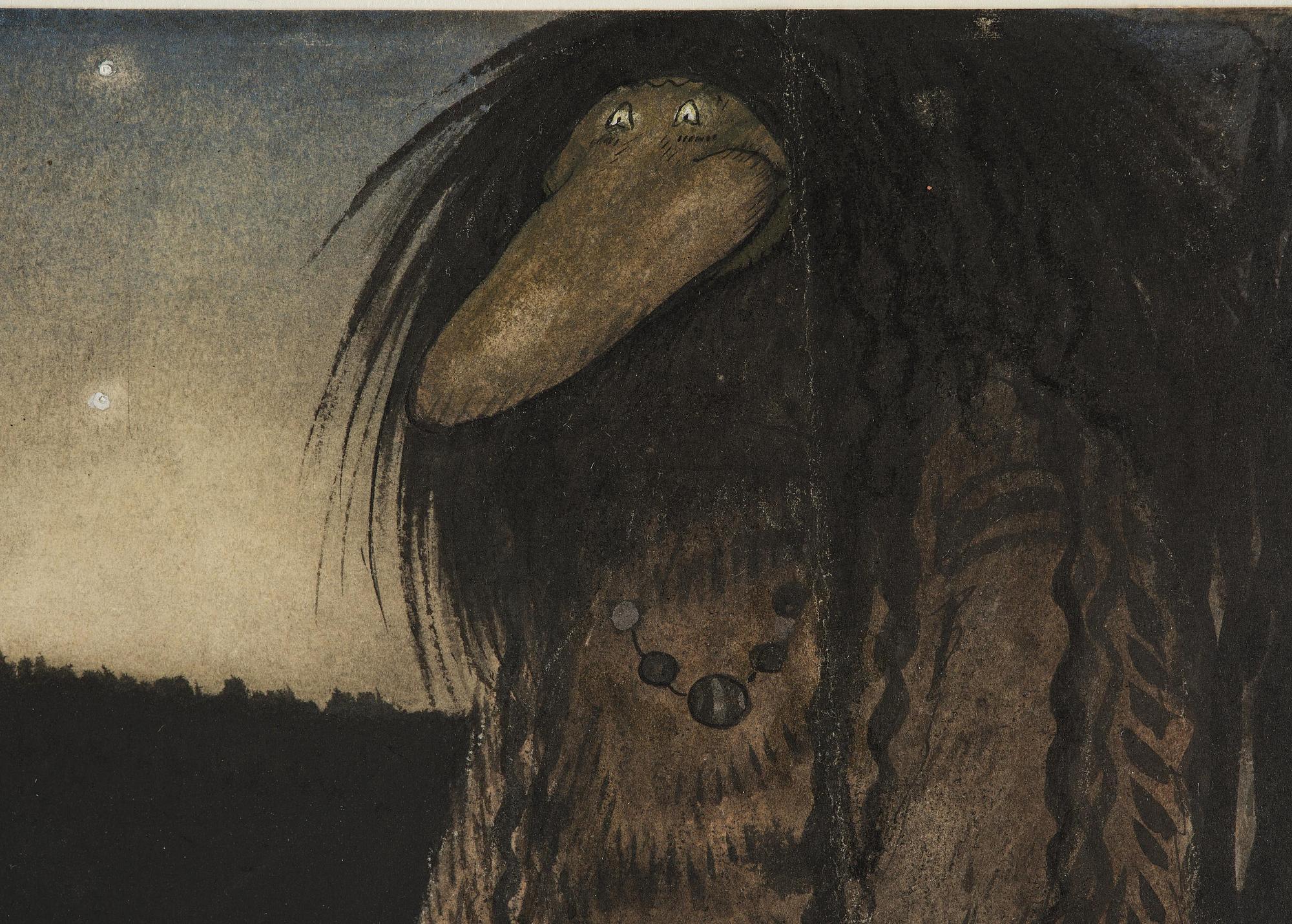 John Bauer, Troll under the stars.