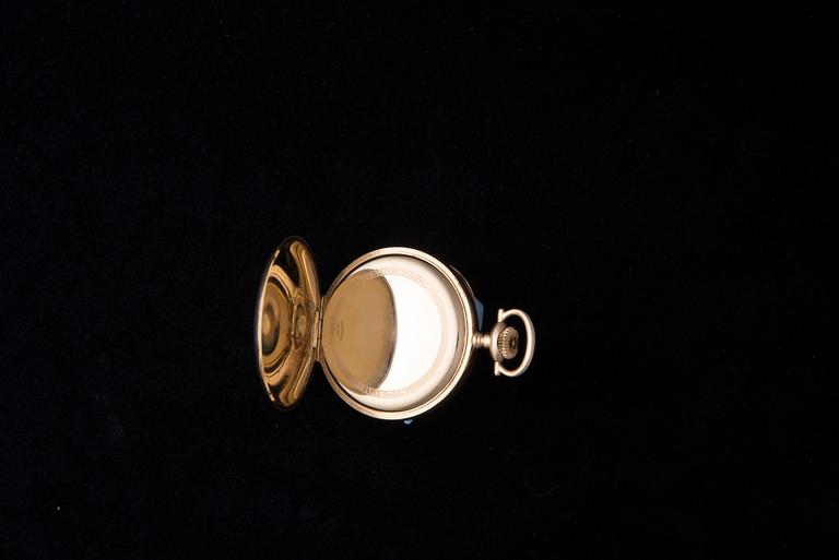 FICKUR, E. Howard, 18K guld, Keystone, 1900-talets början, 0-Series. Vikt tot. 94,4 g.