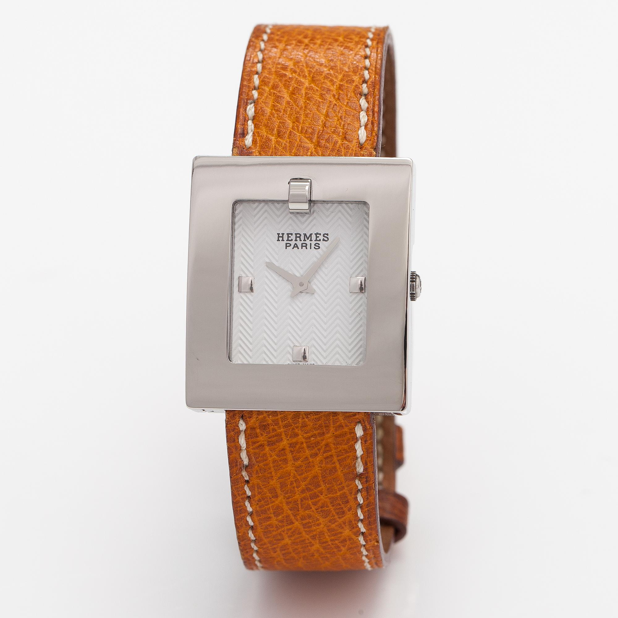 HERMÈS, Belt, wristwatch, 26 x 30 mm.