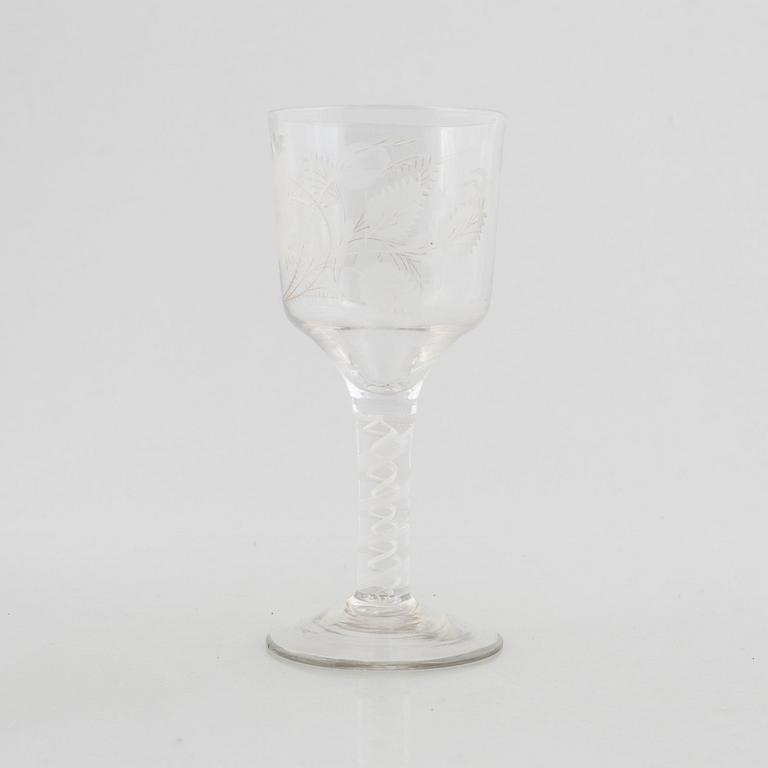 An Anglo-Irish 18th century wine glass.