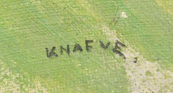 NILS-FOLKE KNAFVE, olja på pannå, signerad.