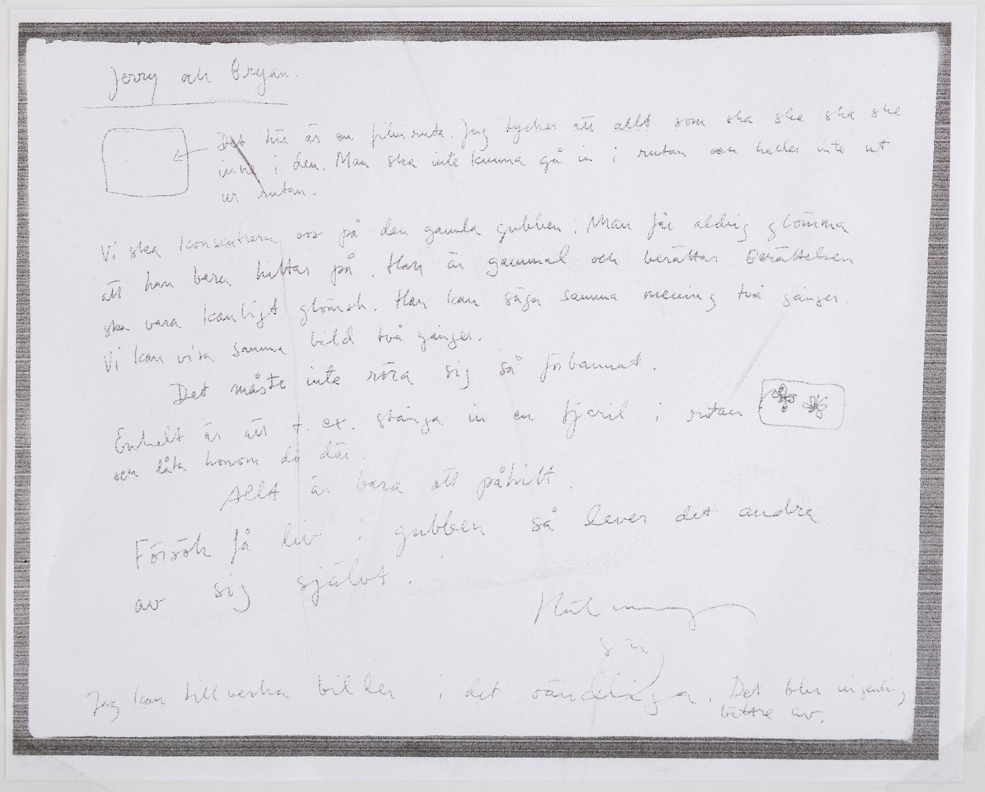 STIG CLAESSON, kritteckning, osignerad.