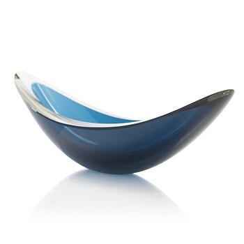 Kaj Franck, glasskulptur, "Lancett", signerad K. Franck, Nuutajärvi Notsjö -63.
