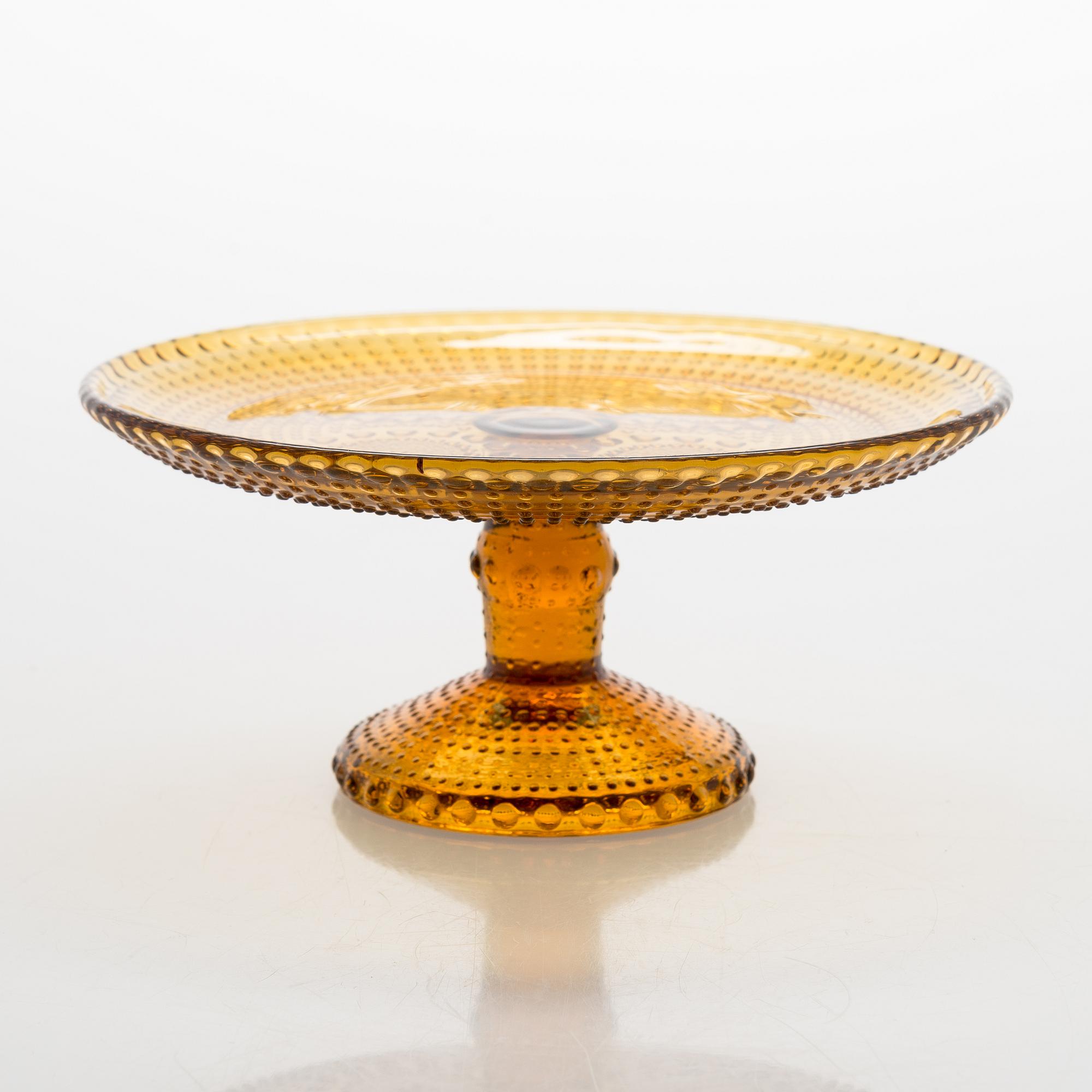 Nanny Still, servisdelar, 19 st, glas, "Grapponia", Riihimäen Lasi, Finland. Serien formgiven 1968.