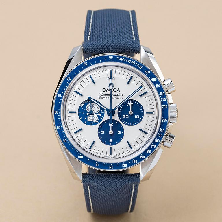Omega, Speedmaster, Moonwatch, Professional, "Silver snoopy award" 50th Anniversary, ca 2023.