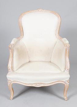 FÅTÖLJ, rokokostil, 1900-talets andra hälft.