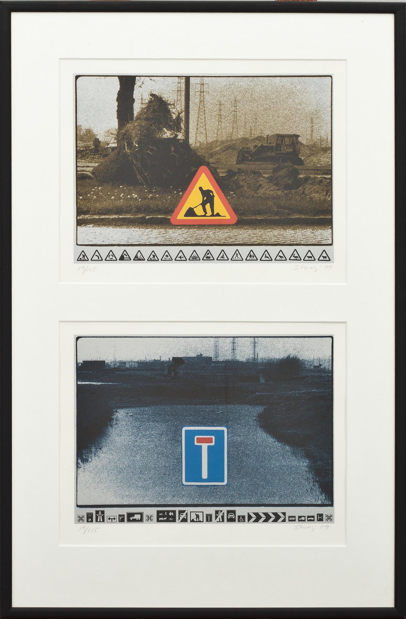 STURE JOHANNESSON, 2 st, grafiska blad, sign o dat 79 numr 19/115.