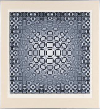 Victor Vasarely · VICTOR VASARELY, färglitografi, signerad och numrerad 236/250.