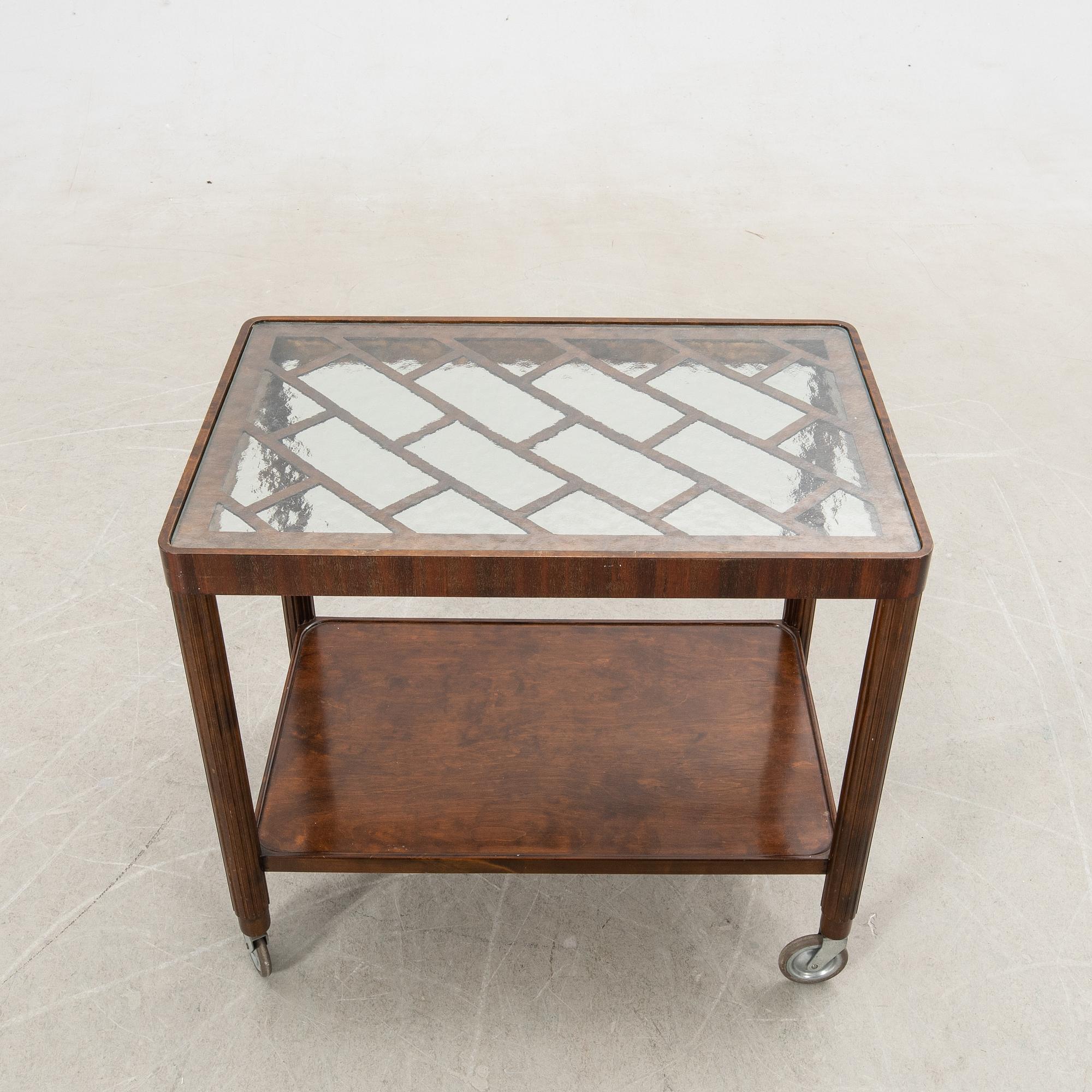 Serving cart Swedish Modern 1940s.