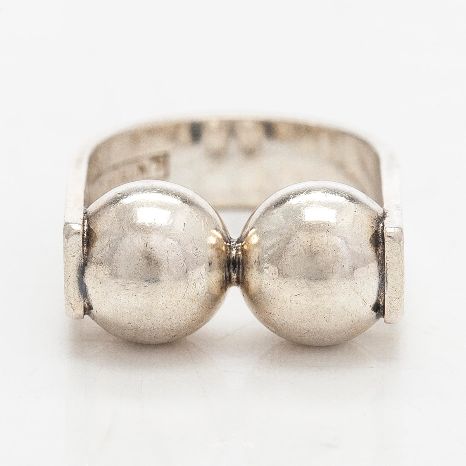 Elis Kauppi, ring, silver, Kupittaan Kulta, Åbo 1966.