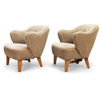 Flemming Lassen, a pair of armchairs manufactured by Asko 1952-1956.